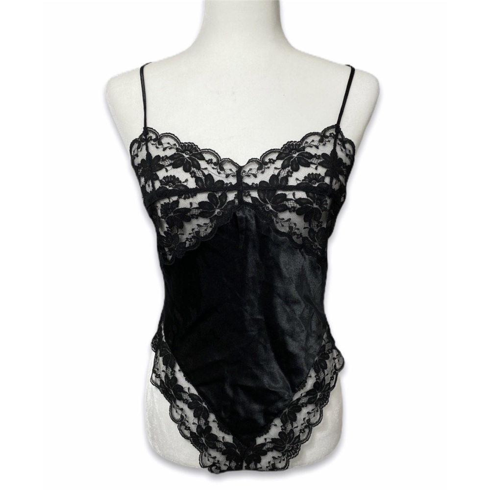 Victoria’s Secret Gold Label Satin & Lace Bodysuit